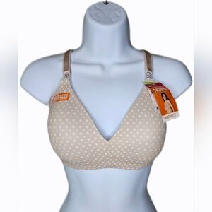 NWT Warner's No Side Effects Wire-Free T-Shirt Bra #1056 Butterscotch/White 38B